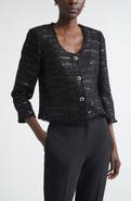 ST. JOHN Metallic Tweed Jacket