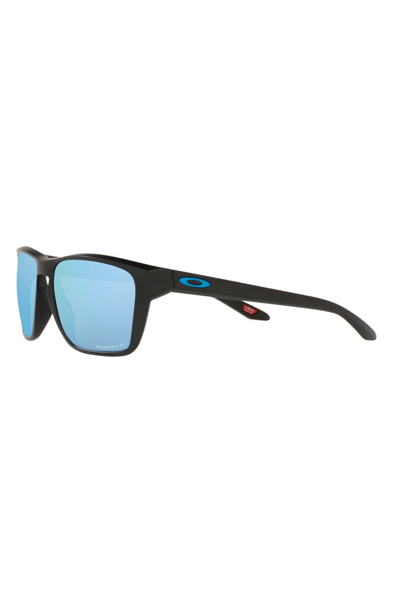 Oakley Sylas 60mm Prizm<sup>™</sup> Polarized Rectangular Sunglasses, Alternate, color, Matte Black