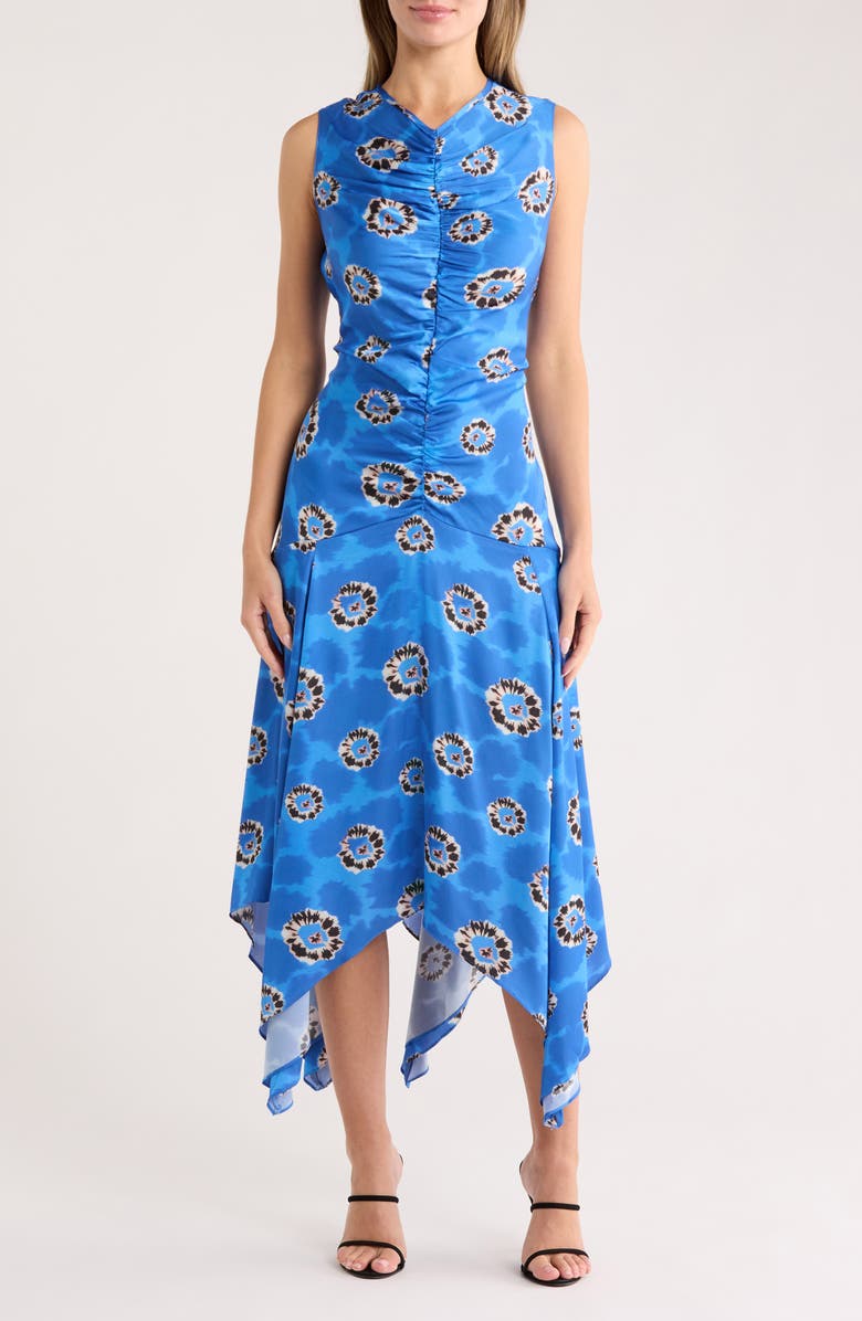 MELLODAY Ruched Sleeveless Midi Dress, Main, color, 