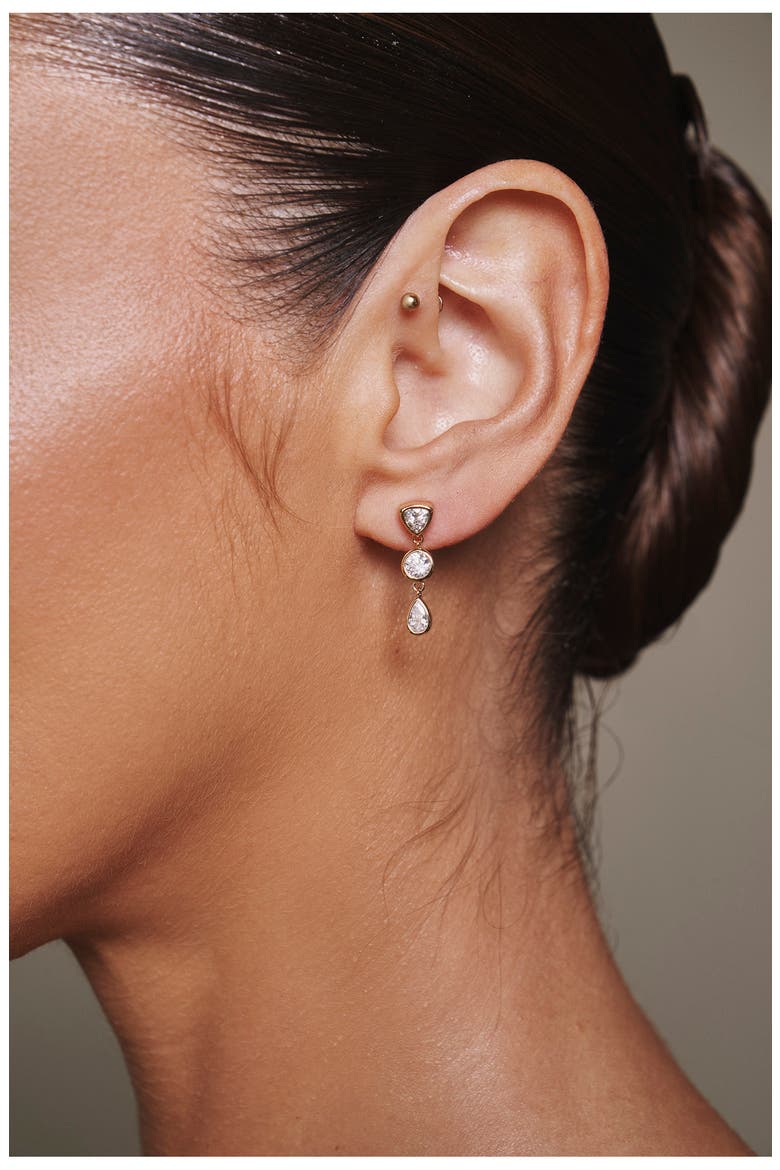 Eraz Drop Earrings, Alternate, color, GOLD