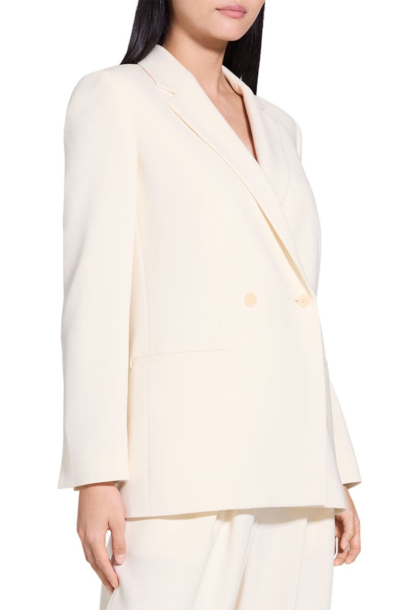 Theory Relaxed Double Breasted Blazer, Alternate, color, Rice