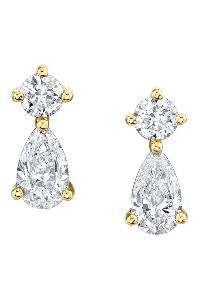 18k Gold Diamond Drop Earrings, Main, color, 18K YELLOW GOLD