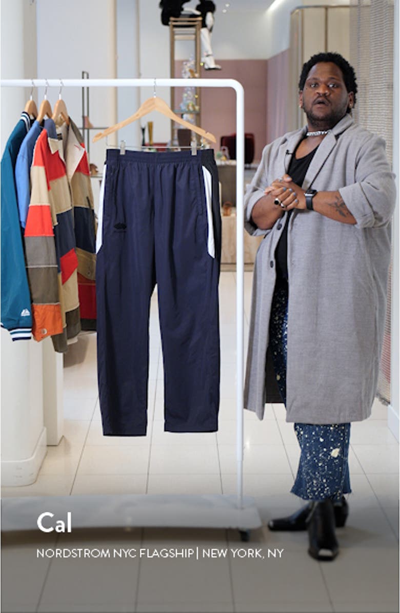 Colorblock Logo Embroidered Track Pants, sales video thumbnail