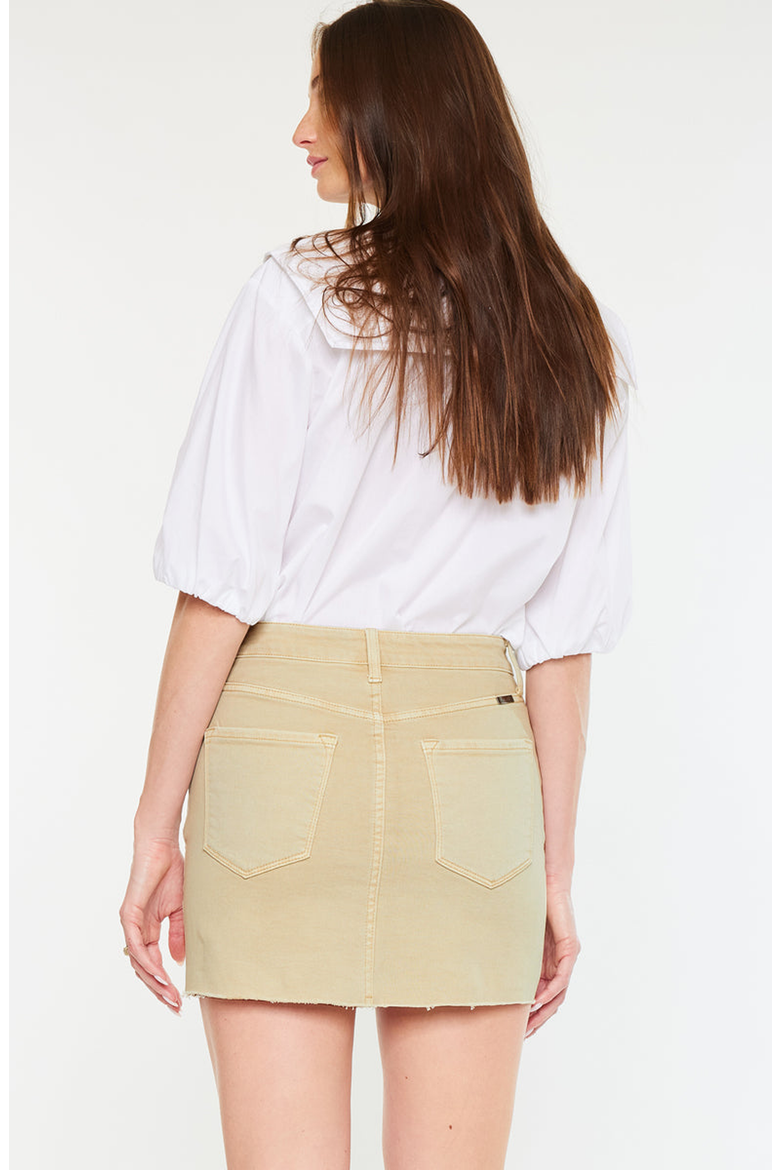 Rowan Pearl Detail Mini Skirt, Alternate, color, Taupe