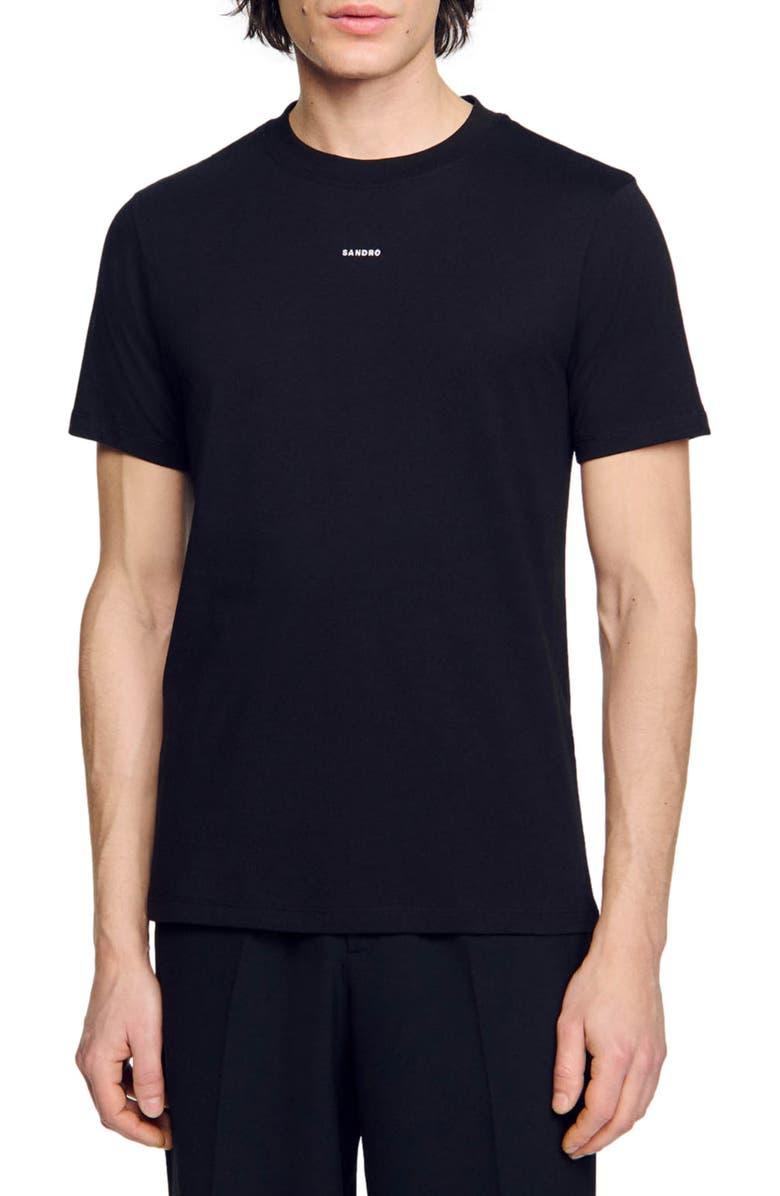 SANDRO Logo Cotton T-Shirt, Main, color, 