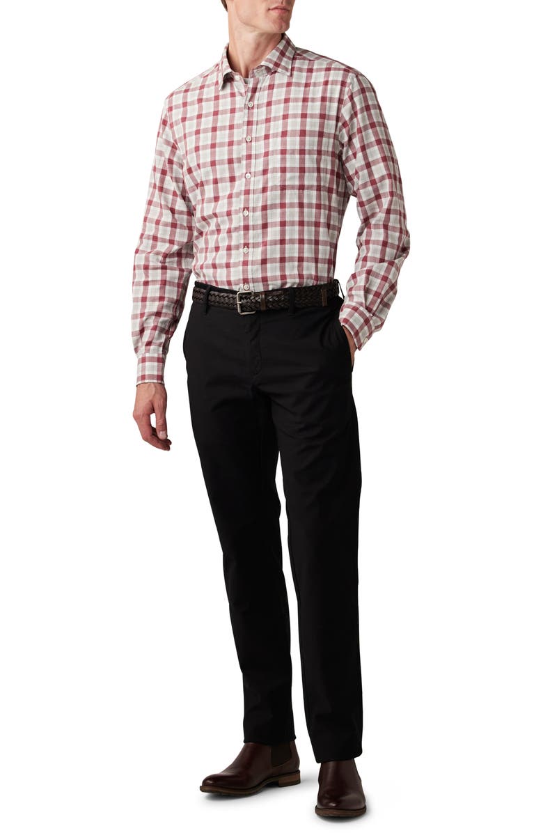 Rodd & Gunn Boltons Original Fit Check Button-Up Shirt, Alternate, color, Crimson