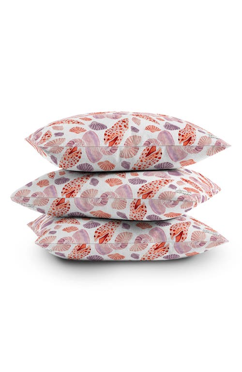 Deny Designs Seashell Square Throw Pillow In Orange