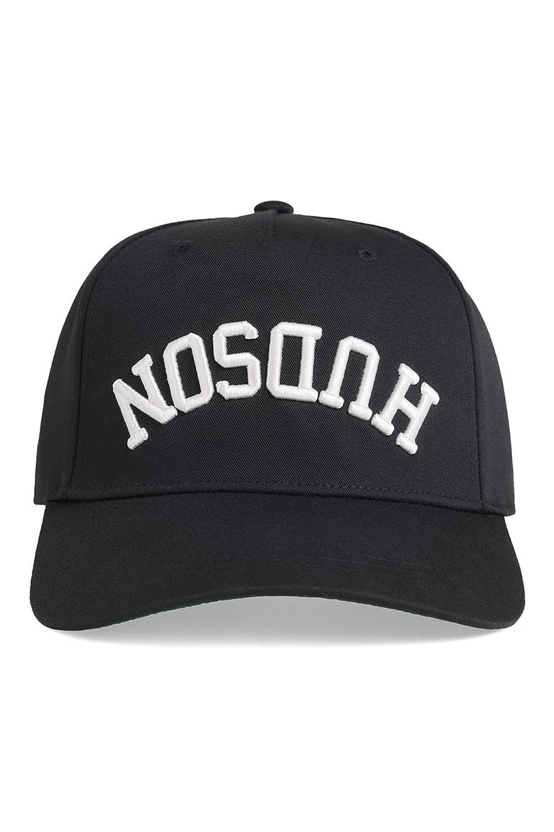 Embroidered Reverse Logo Snapback Ball Cap, Alternate, color, BLACK IRIS