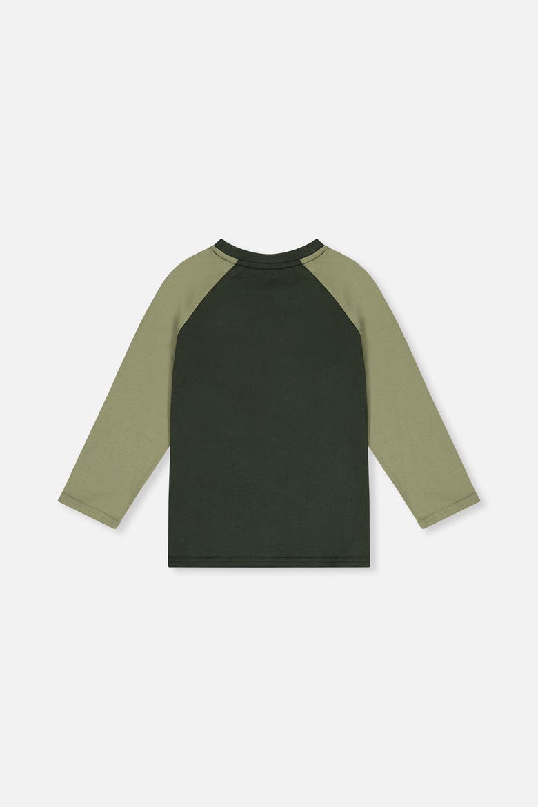 Cotton Raglan Sleeves Nature T-Shirt, Alternate, color, Jasper Printed Green
