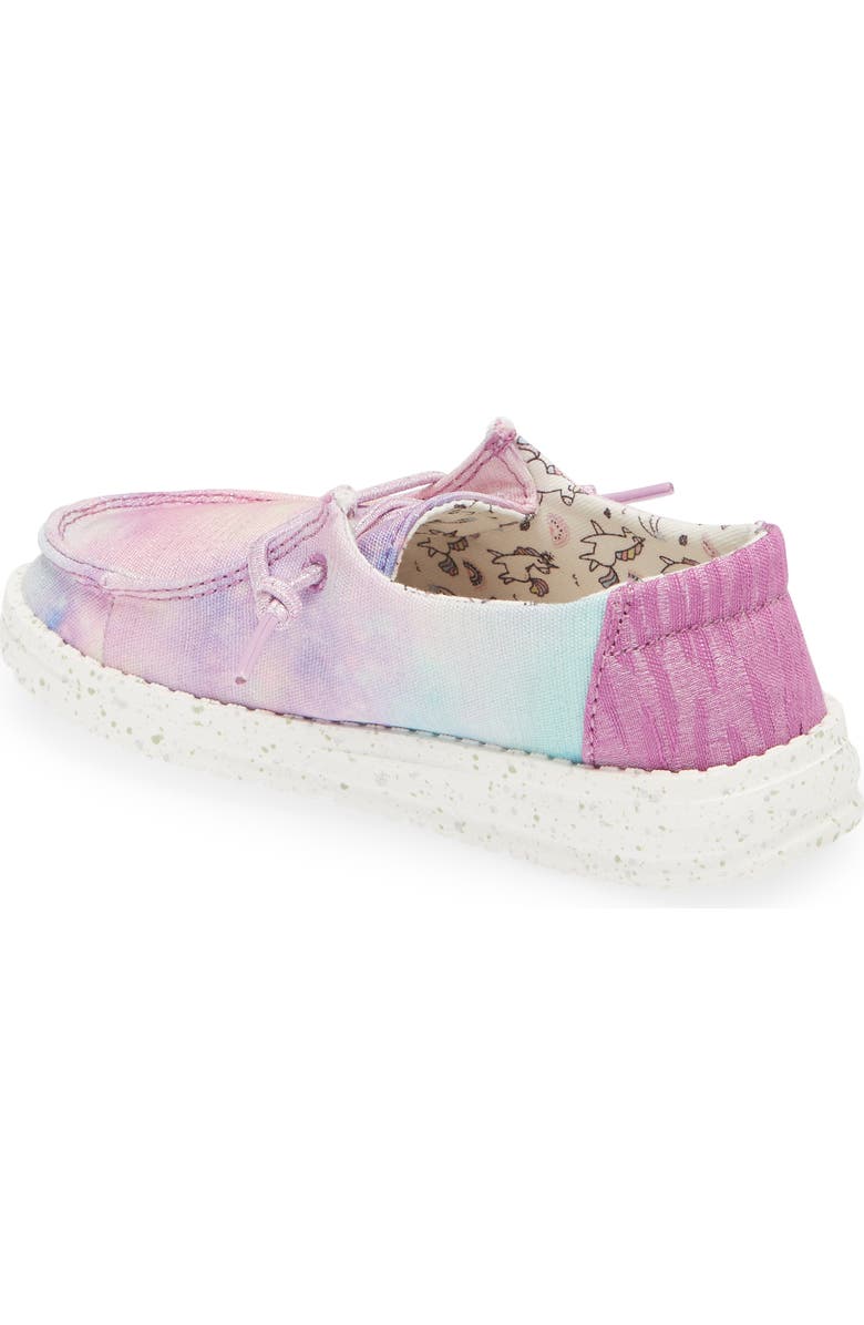 Hey Dude Kids' Wally Unicorn Dream Moc Toe Sneaker, Alternate, color,