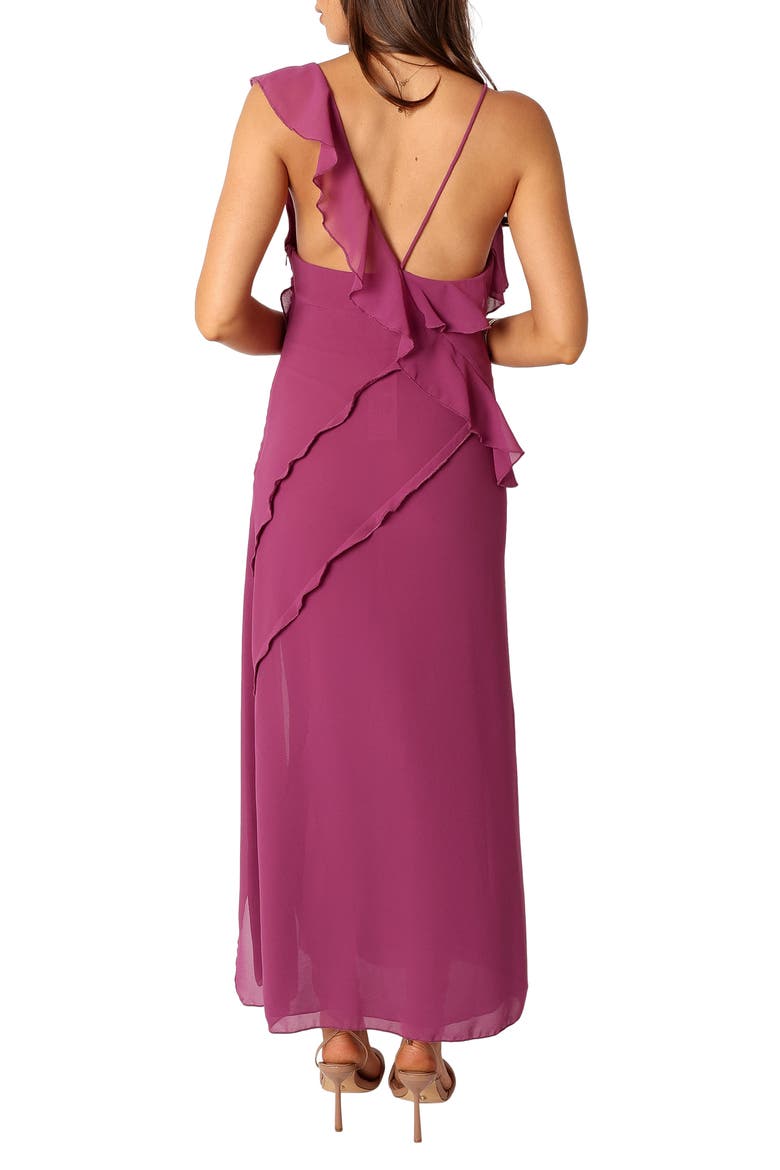 Stephy Ruffle Maxi Dress, Alternate, color, PURPLE