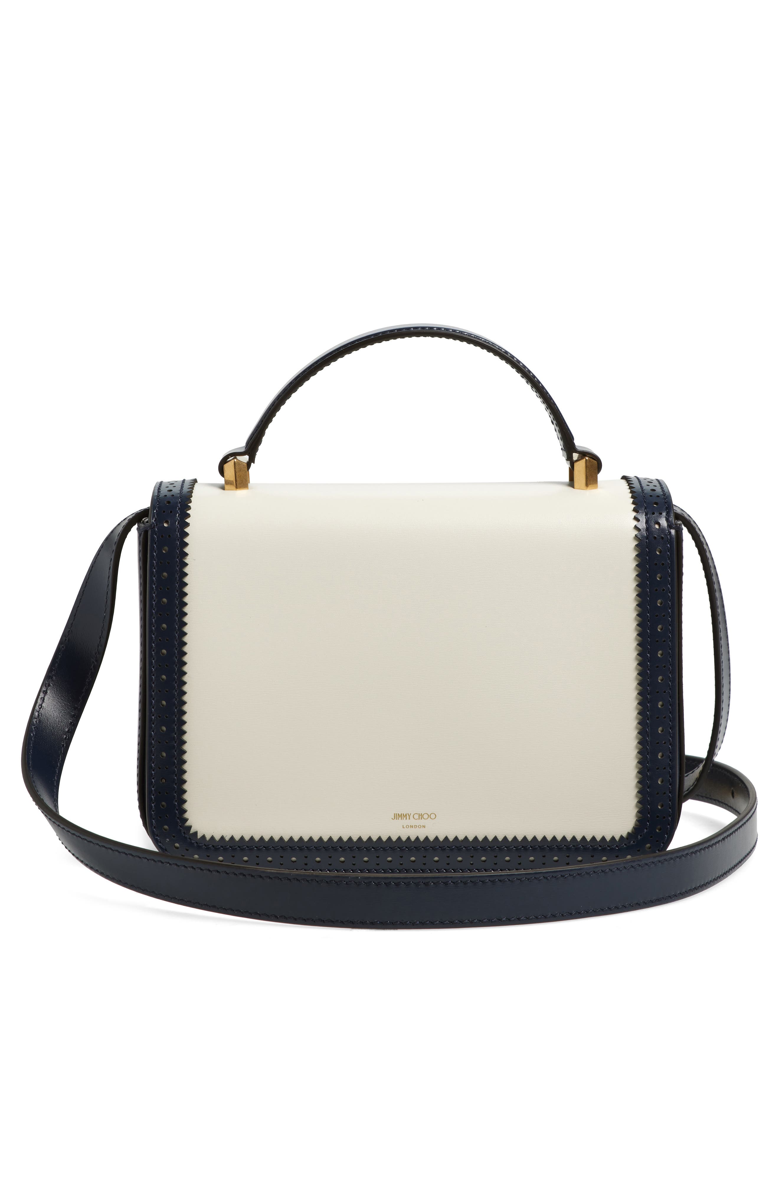 Jimmy Choo Diamond Leather Top Handle Bag, Alternate, color, 