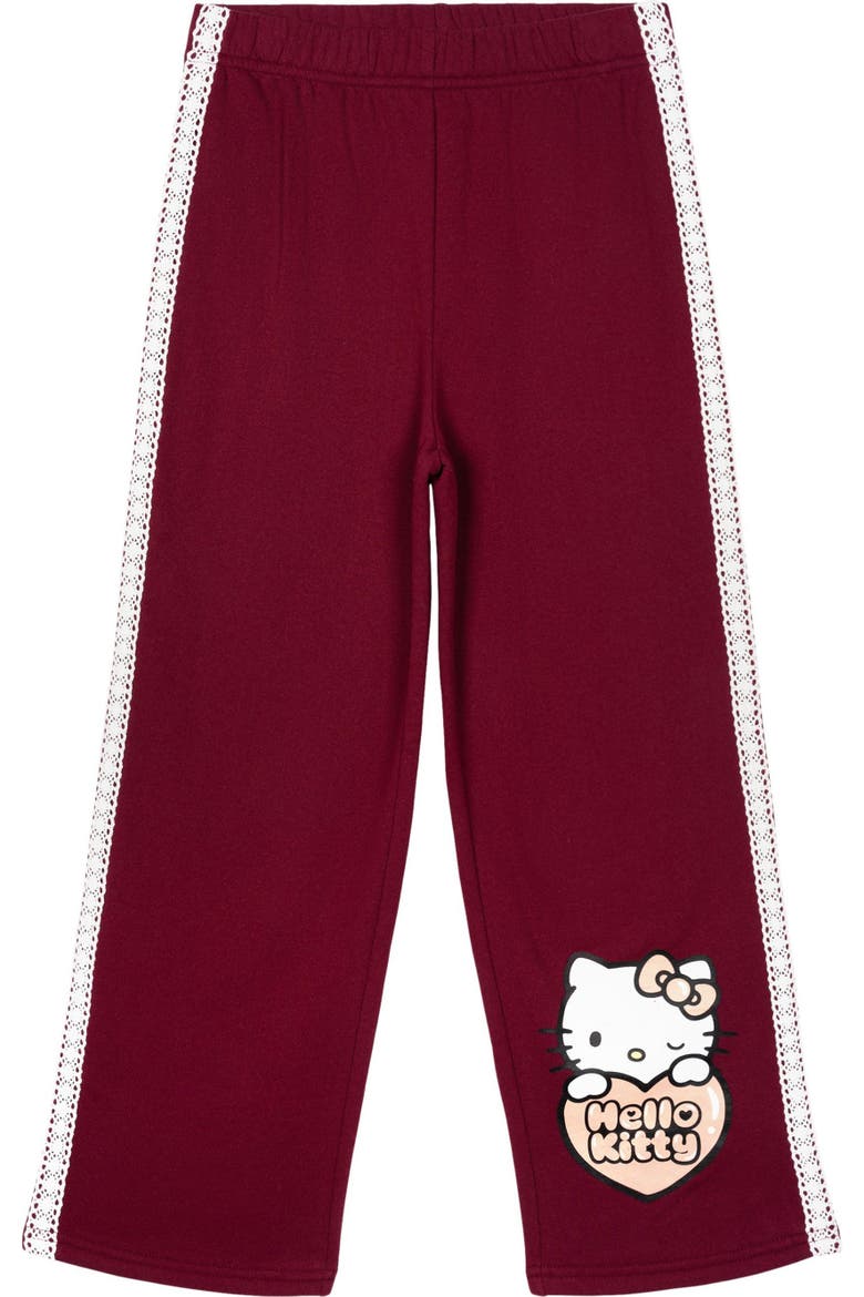Fleece Sweatshirt and Pants Set, Alternate, color, Deep Burgundy
