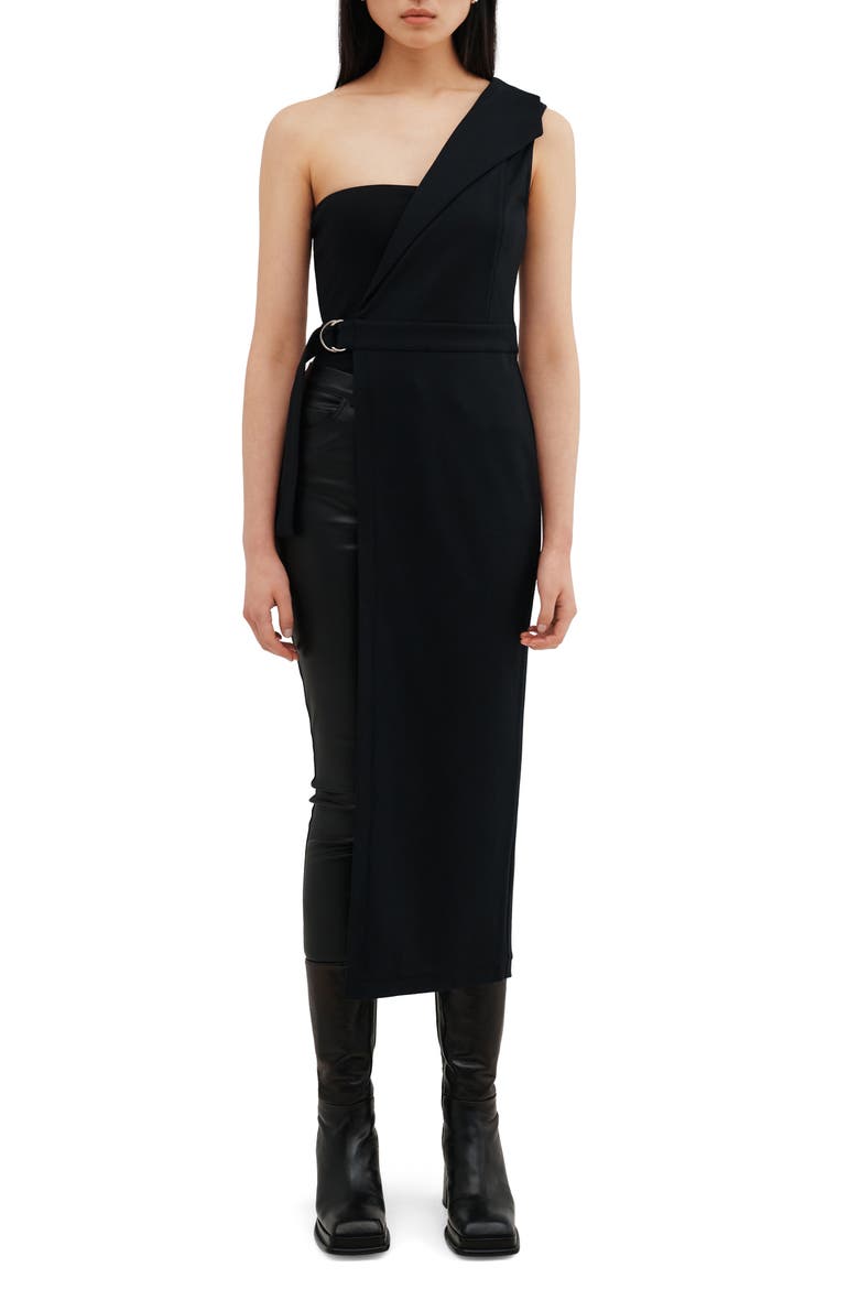 Seoul One-Shoulder Longline Vest, Main, color, BLACK