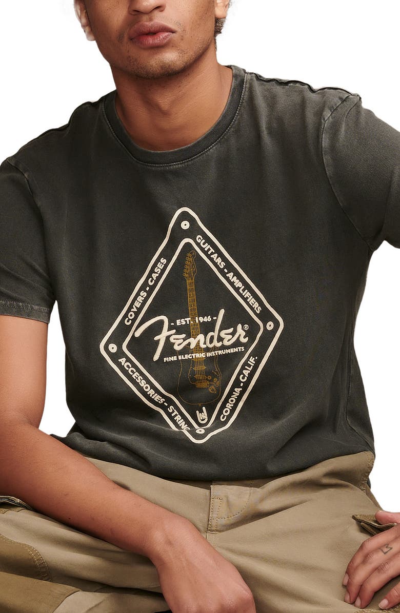 Lucky Brand Fender Diamond Cotton Graphic T-Shirt, Main, color, 
