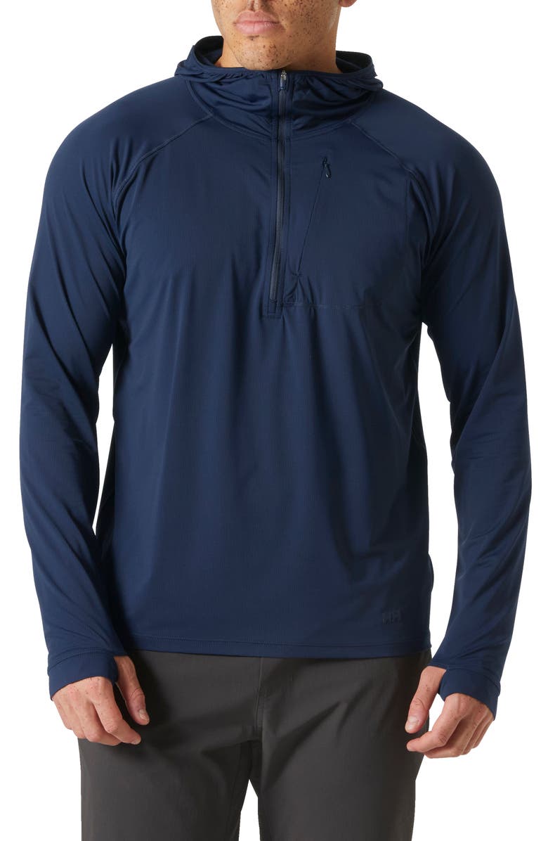 Helly Hansen Shine Solen Performance Half Zip Hoodie, Main, color, 
