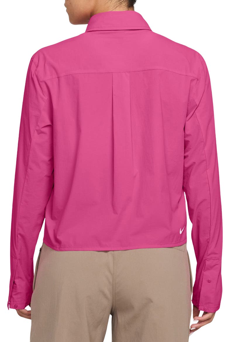 ACG Aireez Performance Button-Up Shirt, Alternate, color, DESERT PINK/ SUMMIT WHITE