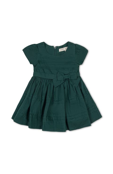 Organic Special Occasion Pleated Sateen Party Dress (Baby)