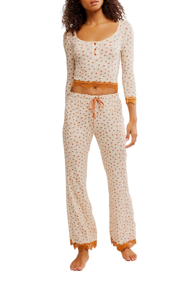 Free People Stolen Dance Pajamas, Main, color, Cream Combo