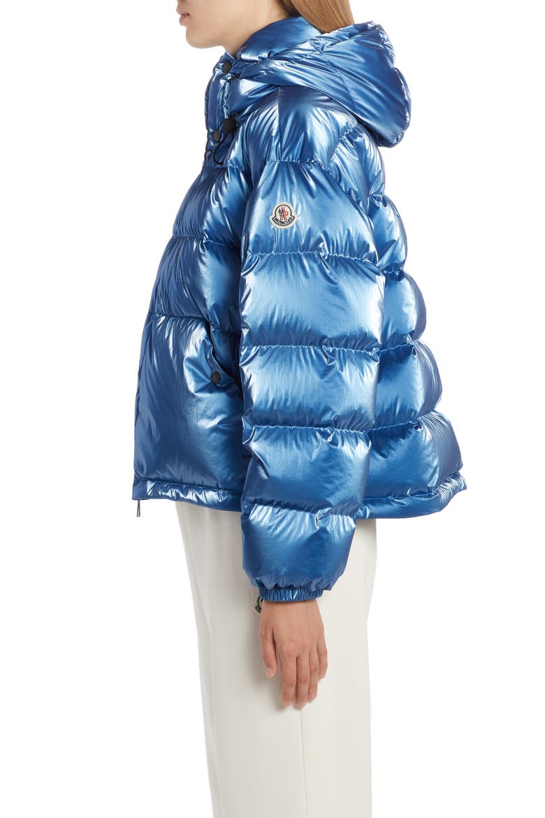 Moselotte Hooded Short Down Puffer Jacket, Alternate, color, BLUE