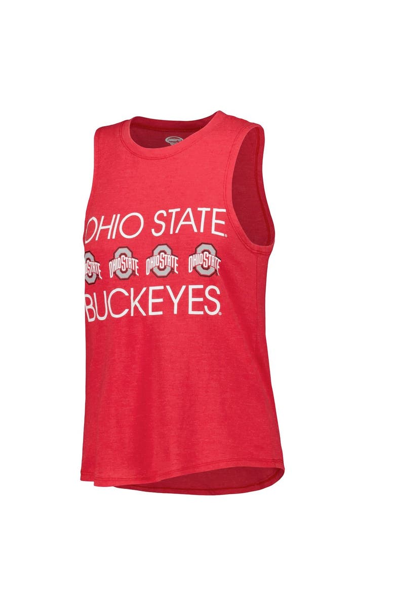CONCEPTS SPORT Women's Concepts Sport Black/Scarlet Ohio State Buckeyes Team Tank Top & Pants Sleep Set, Alternate, color, 