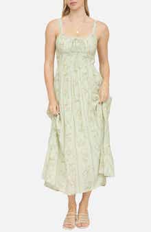 Floral Print Sleeveless Maxi Dress