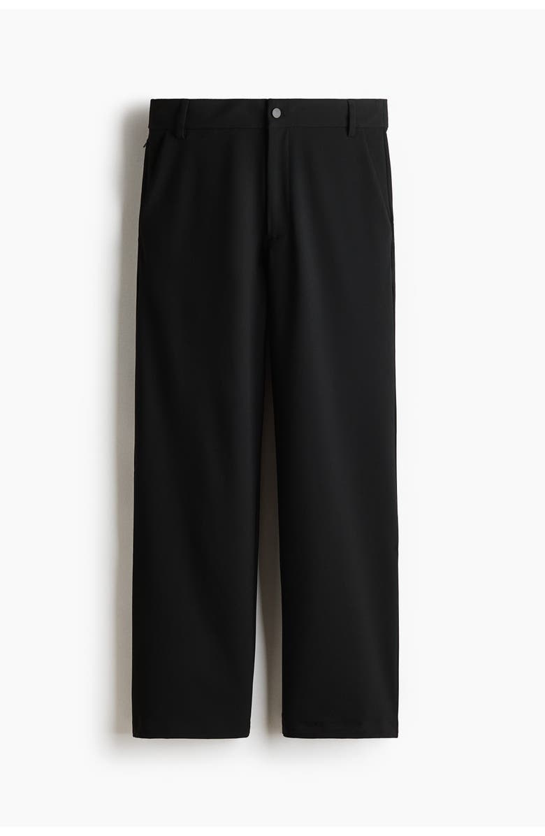 H&M Loose Fit Four-way Stretch Chinos, Main, color, Black
