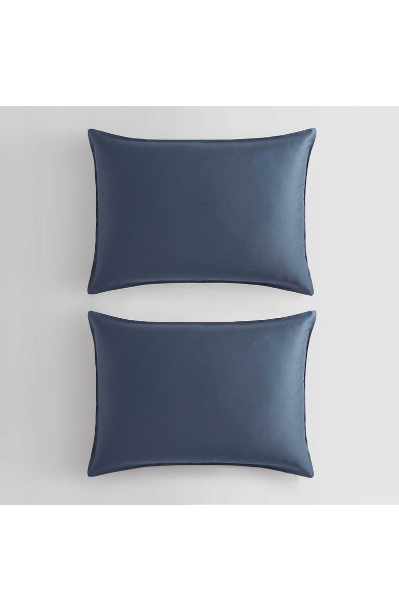 Calvin Klein Organic Earth Cotton Sateen Duvet Cover & Shams Set, Alternate, color, Dark Blue