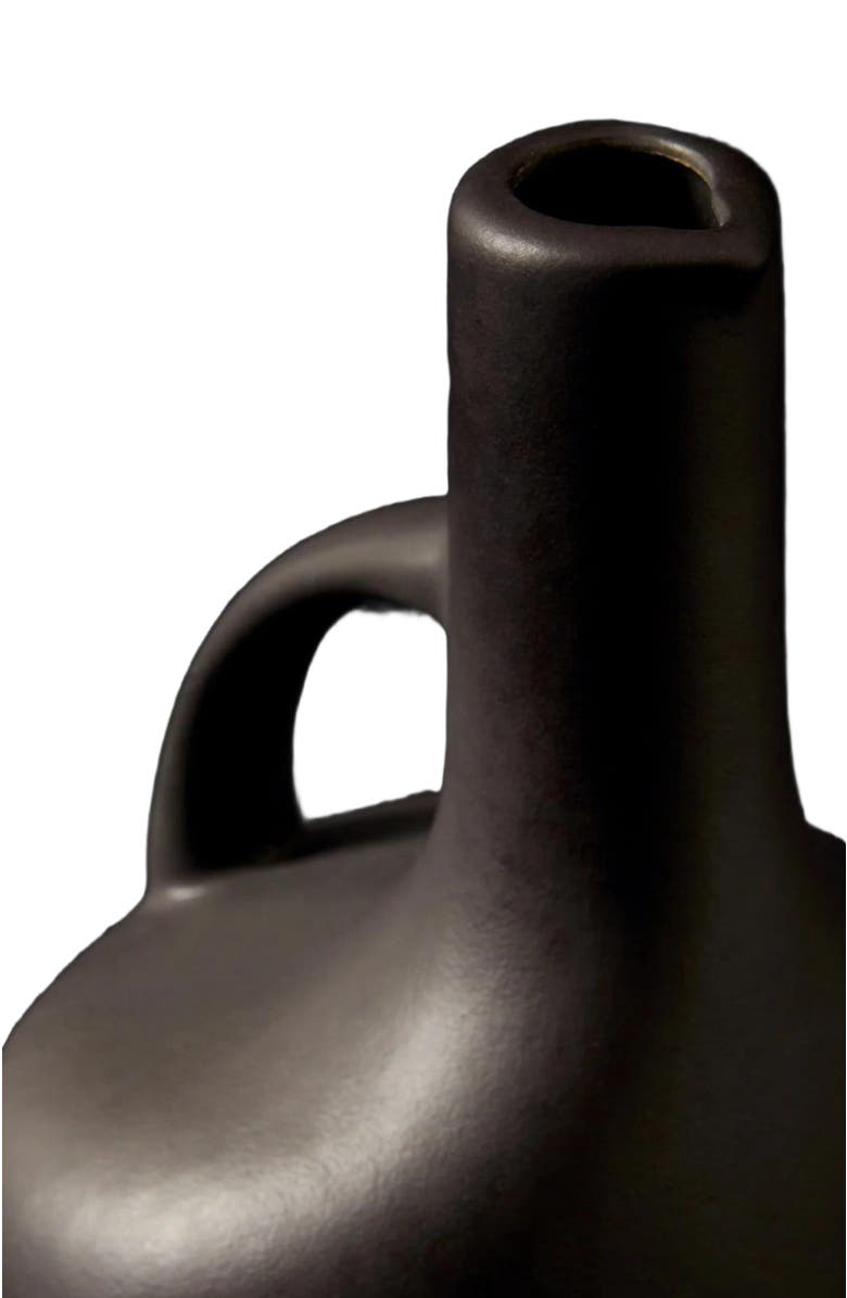 Gharyan Stoneware Olive Oil Bottle Canard, Alternate, color, Black
