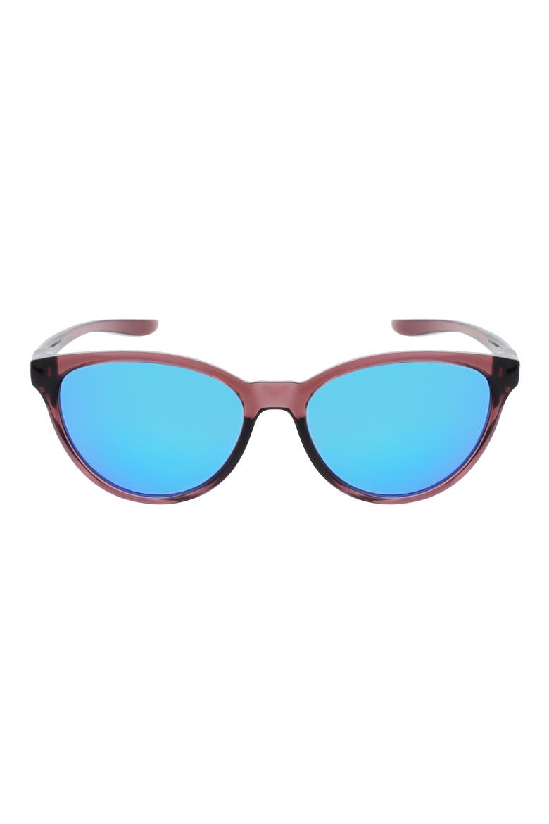 City Persona 57mm Mirrored Cat Eye Sunglasses, Main, color, SMOKEY MAUVE / GREY