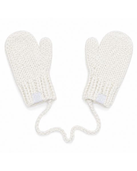 Classic Knit Mittens, Cream (baby)