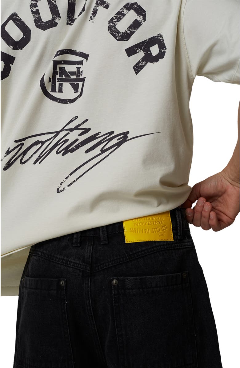 Good For Nothing Cargo Denim Shorts, Alternate, color, Black