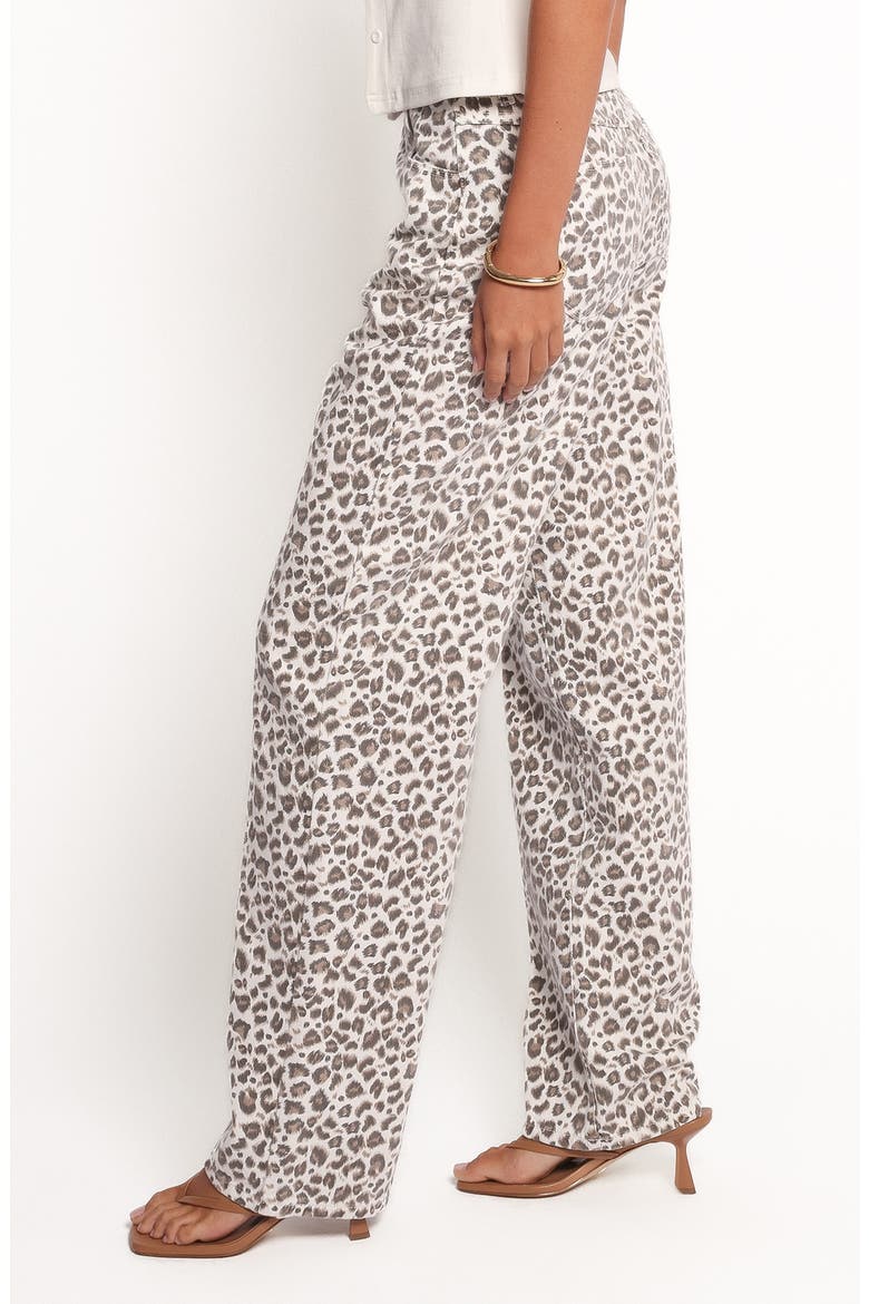 Leila Print Wide Leg Jeans, Alternate, color, LEOPARD