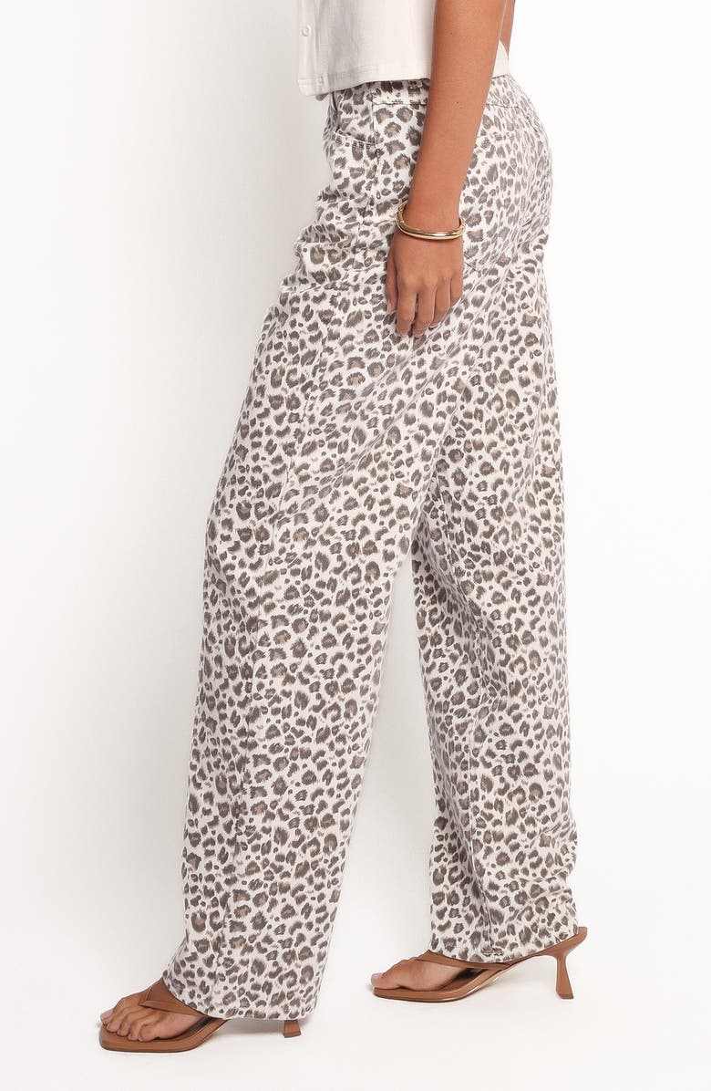 Petal & Pup Leila Print Wide Leg Jeans, Alternate, color, Leopard