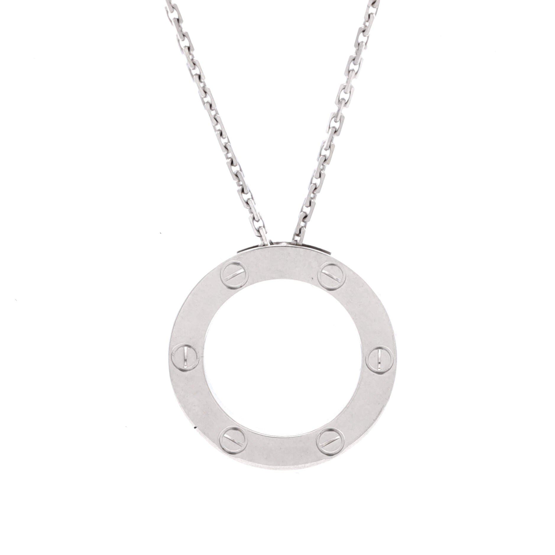 Love Pendant Necklace 18K White Gold, Alternate, color, Metallic Gold