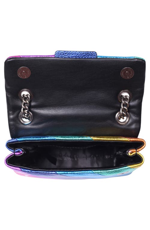 Kurt Geiger London Mini Kensington Metallic Leather Convertible Crossbody Bag In Multi