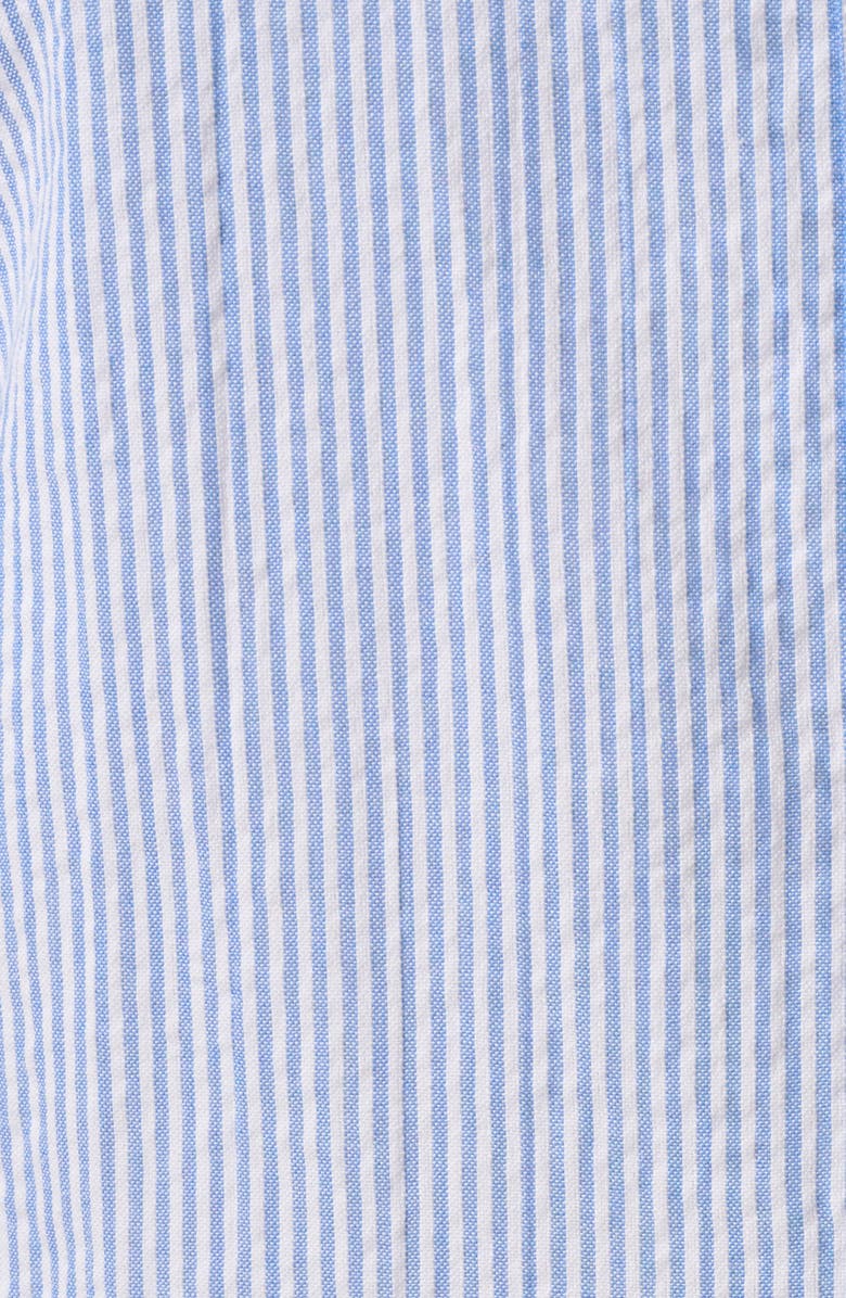 Adrianna Papell Hailey Stripe Button-Up Shift Shirtdress, Alternate, color, Blue/ White
