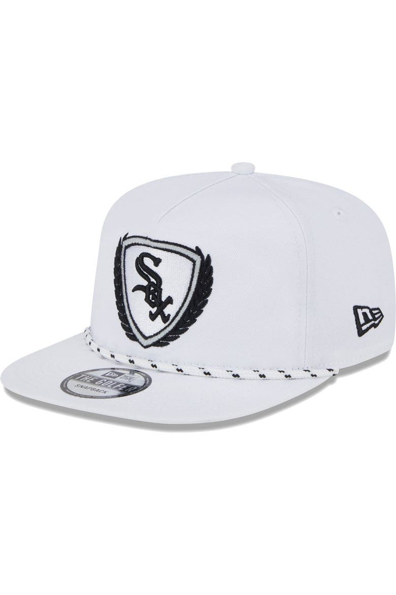 Men's New Era White Chicago White Sox Golfer Tee 9FIFTY Snapback Hat, Alternate, color, White
