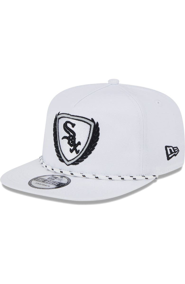 New Era Men's New Era White Chicago White Sox Golfer Tee 9FIFTY Snapback Hat, Alternate, color, White