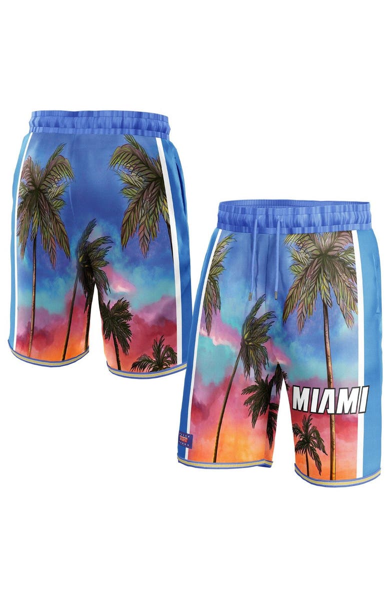 NBA X KIDSUPER Unisex NBA & KidSuper Studios by Fanatics Blue Miami Heat Hometown Shorts, Main, color, Blue