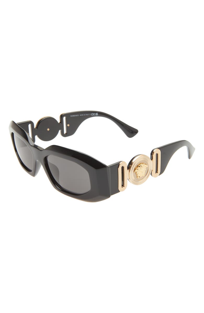 Versace 53mm Rectangular Sunglasses, Alternate, color,