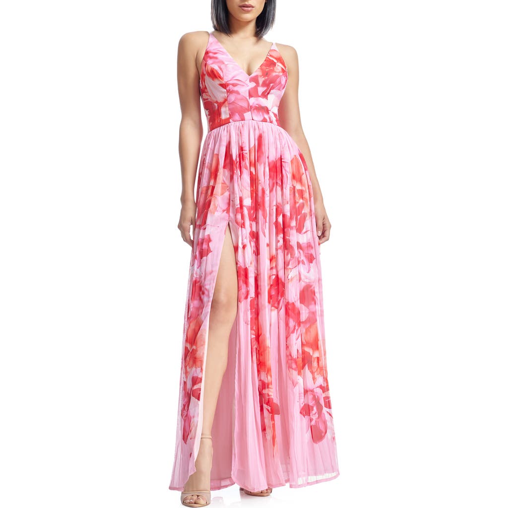 DRESS THE POPULATION DRESS THE POPULATION ALYSSA FLORAL GOWN