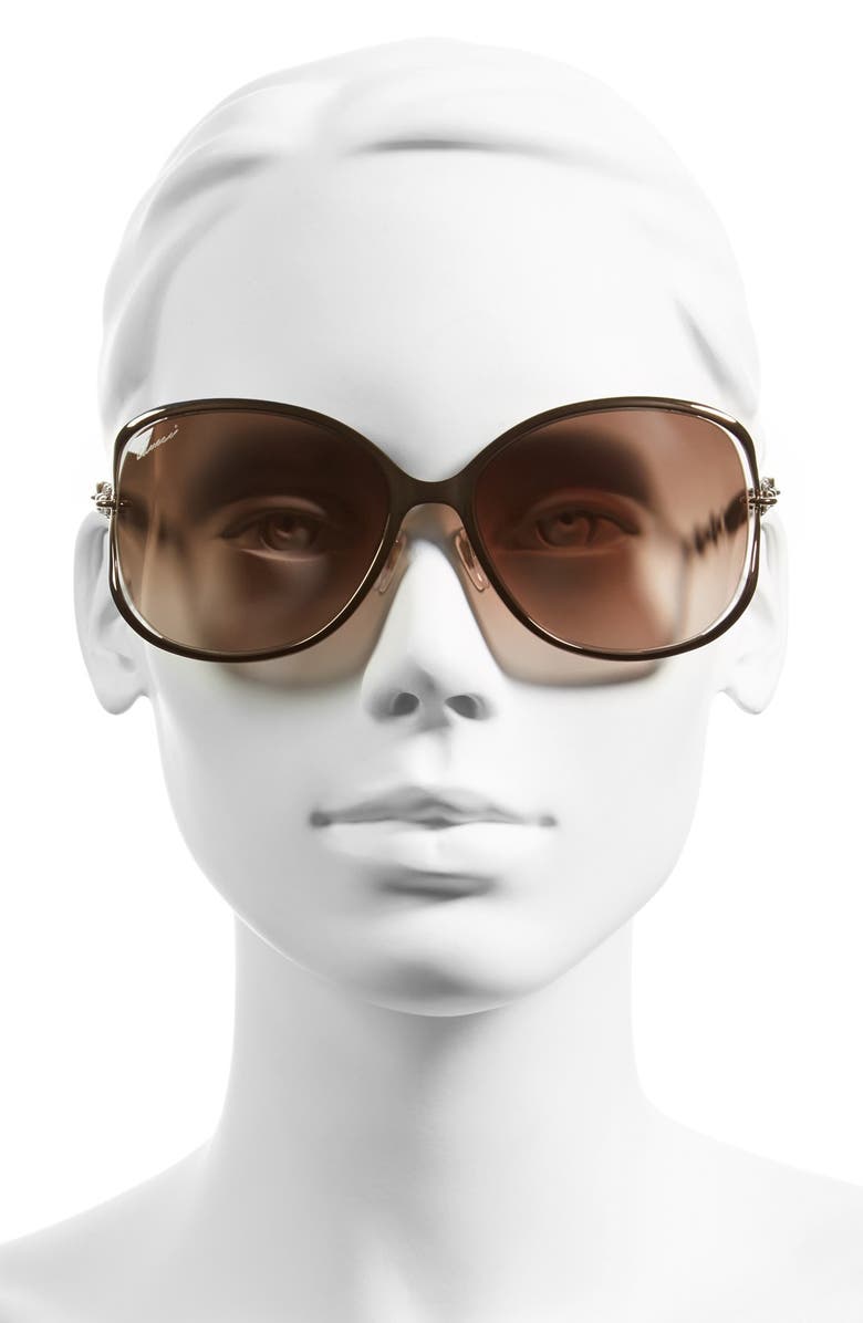 Gucci 'Marina Chain' 60mm Swarovski Crystal Sunglasses, Alternate, color,