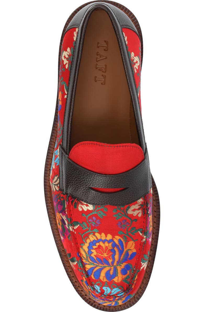 TAFT The Fitz Floral Brocade Penny Loafer, Alternate, color,