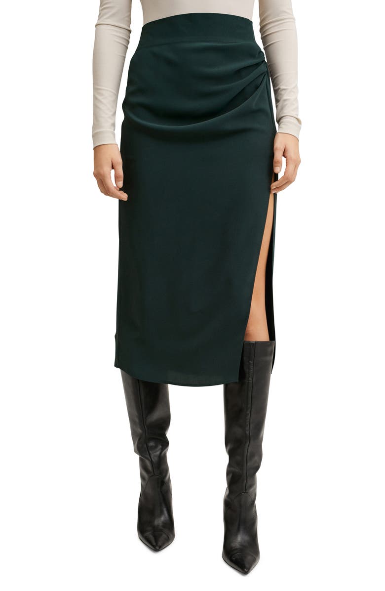 MANGO Vent Midi Skirt, Main, color, 