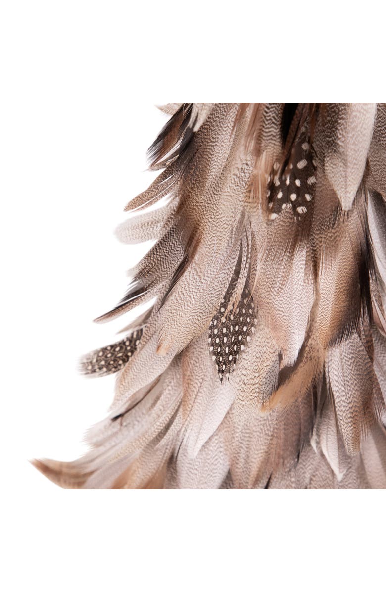 Northlight Layered Feather Cone Tree Christmas Decoration - 15.5" - Brown and Gray, Alternate, color, Brown