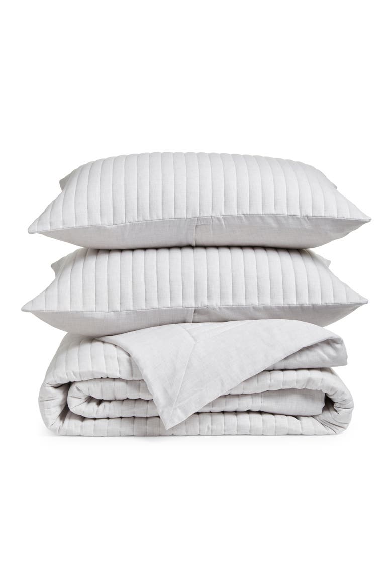 Organic Cotton Twill Quilt & Shams Set, Main, color, GREY VAPOR