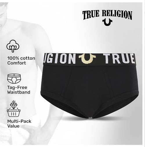 True Religion Briefs Soft Cotton Underwear Pack Of 5 In Multi
