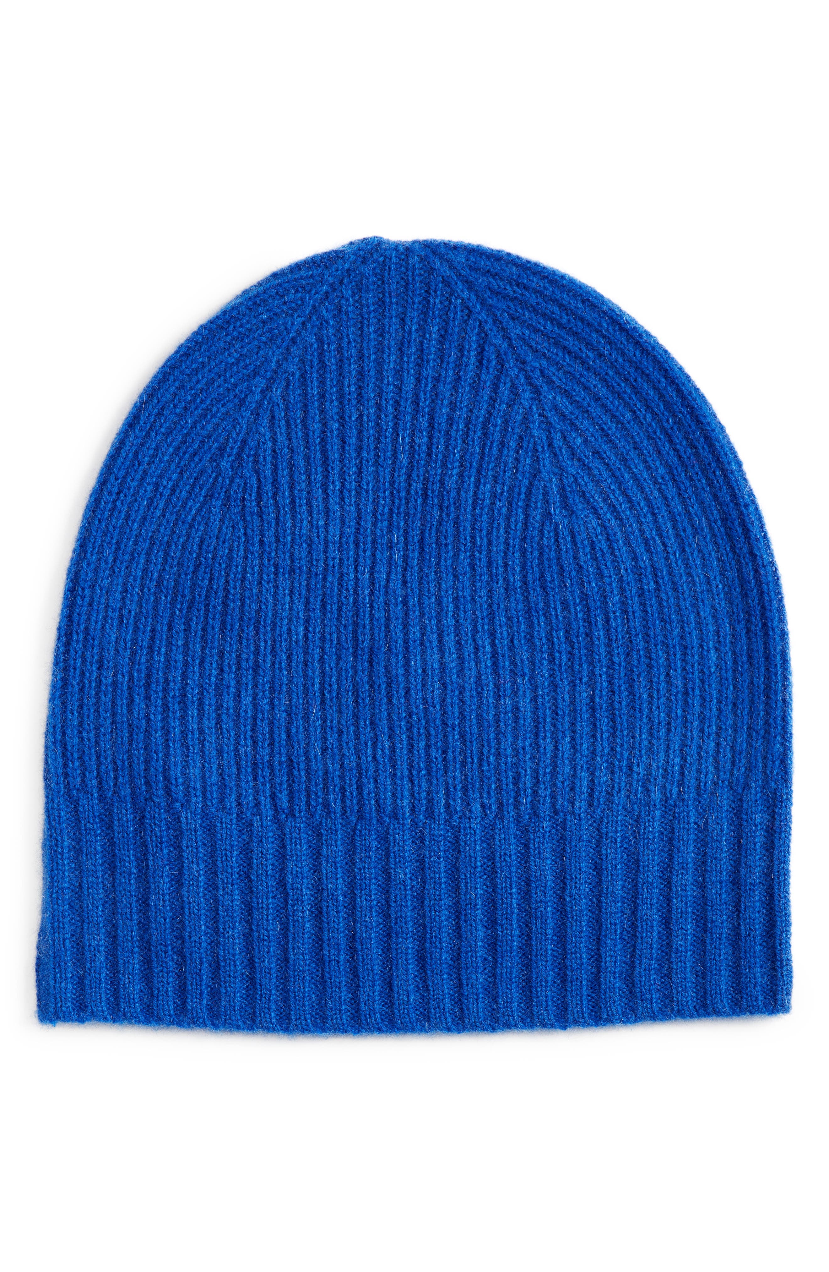 Nordstrom Rack 100% Cashmere Slouchy Beanie Royal Blue One Size NWOT Classic Cashmere Slouchy Beanie – Hat Attack New York main image 3