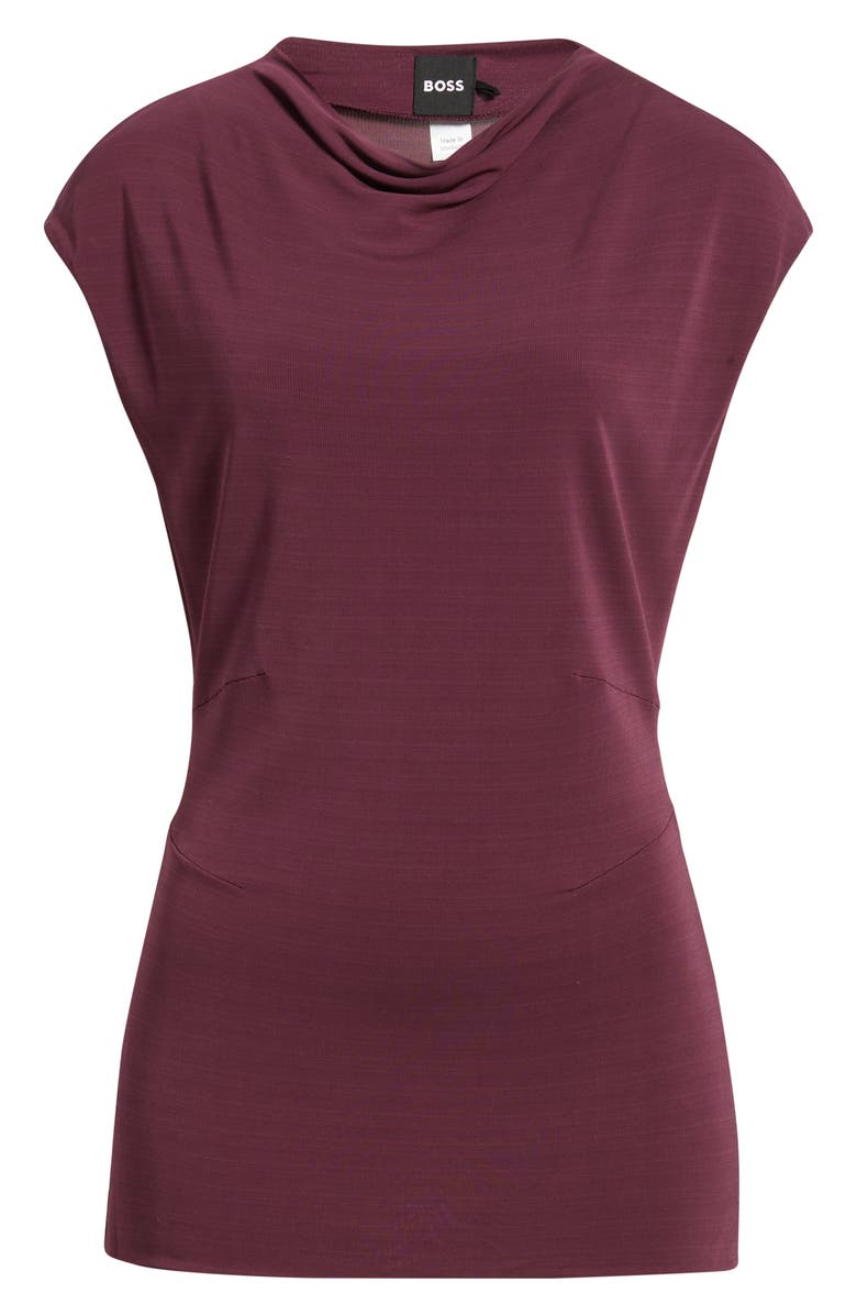 BOSS Elamma Cap Sleeve Top, Alternate, color, Soft Vermillion